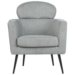 Beliani Retro Armchair SOBY Fabric Grey