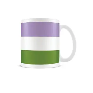 Pyramid International Genderqueer Flag Mug White/Lavender/Green (One Size)