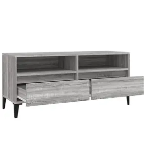 Berkfield TV Cabinet Grey Sonoma 100x34.5x44.5 cm Engineered Wood