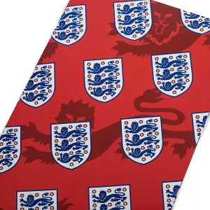 England FA Crest Gift Wrap And Card (Pack of 2) White/Blue/Red (One Size)