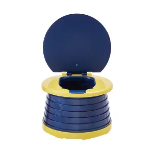 Dark Blue Travel Portable Toilet Car Foldable Potty Seat for Children