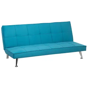 Beliani Modern Sofa Bed HASLE Sea Blue