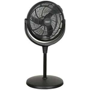 16" Desk & Pedestal Fan - 3 Speed Settings - Adjustable Height - 3-Pin UK Plug