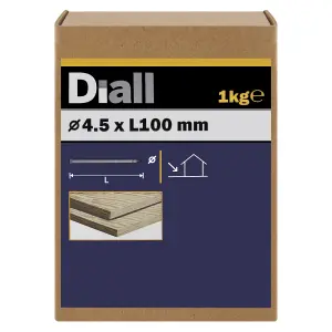 Diall Galvanised Round wire nail (L)100mm (Dia)4.5mm 1kg