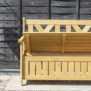 Darcy Wooden Garden Storage Bench Seat