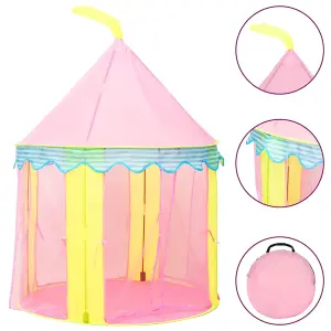 Berkfield Children Play Tent with 250 Balls Pink 100x100x127 cm