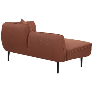 Right Hand Boucle Chaise Lounge Dark Red CHEVANNES