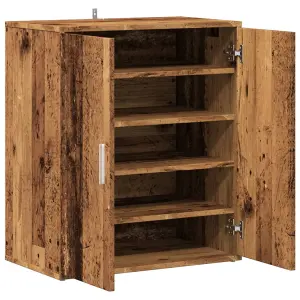 Berkfield Shoe Cabinet Old Wood 60x35x70 cm Engineered Wood