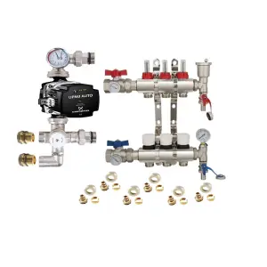 Warmer System Underfloor Heating 3 Port PSW Manifold with Grundfos Pump and Blending Valve Set