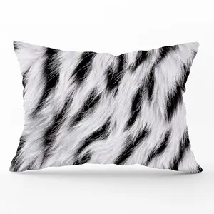 White Tiger Print Cushions 33cm x 48cm