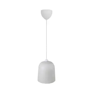 Nordlux Angle Dome Pendant Ceiling Light White/Telegrey E27