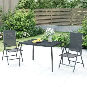 Berkfield Garden Table Anthracite 110x80x72 cm Steel Mesh