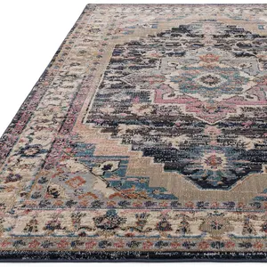 Traditional Persian Floral Bordered  Easy to clean Rug for Dining Room Bed Room and Living Room-120cm X 170cm