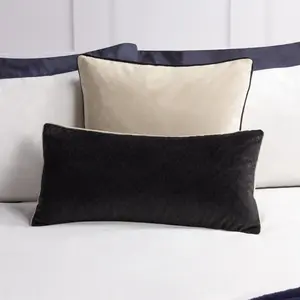 Throw Pillow Cover Black / Square / 30cm H x 60cm W x 1cm D