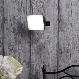 Litecraft Akos Black 20 Watt LED IP65 Outdoor Wall Flood Light