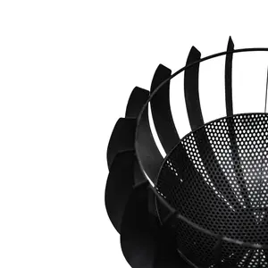 Outdoor Solis Fire Pit in Matt Black H30CM W50CM