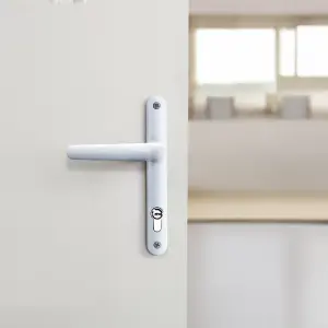 1 Pair Pure White Aluminum Alloy Door Handles without Lock Cylinder