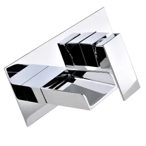 Nes Home Laura Waterfall Wall Mounted Basin Mono Mixer Tap