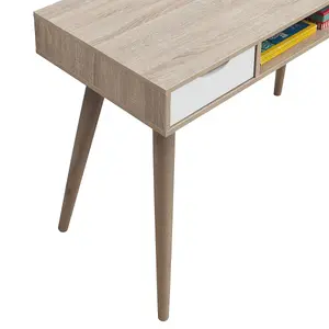 Scandinavian Laptop Computer Desk Office Furniture Retro Nordic Table White