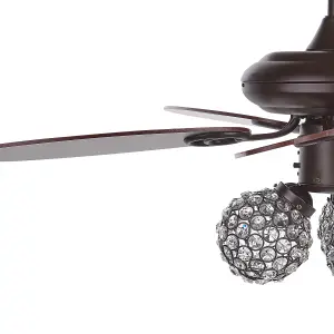 Ceiling Fan with Light Brown HEILONG