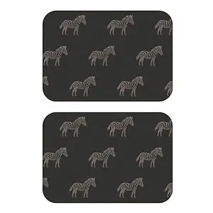 iStyle Luxe Zebra Set of 2 Velvet Backed Placemats