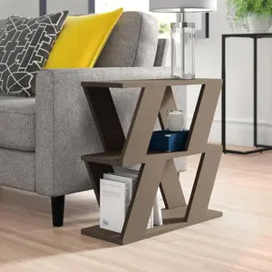 Adriana Side Table Modern Compact Design for Living Room & Bedroom Light Mocha