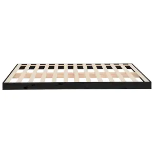 Berkfield Bed Frame without Mattress Black 140x190 cm Solid Wood Pine