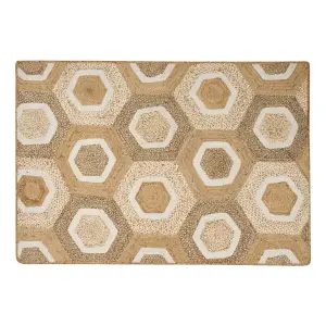 Jute Area Rug 160 x 230 cm Beige BASOREN