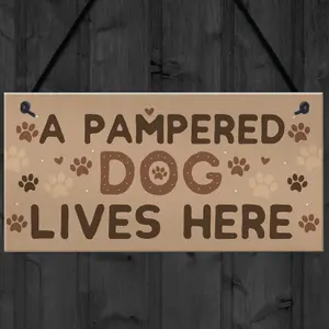 Red Ocean Funny Dog Sign For Home Dog Sign For Gate Pet Sign Funny Dog Gift Dog Lover Gift Keepsake