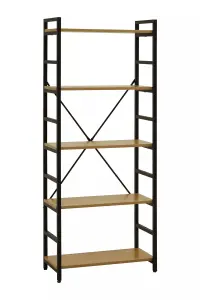 Interiors by Premier Laxton 5 Tier Light Yellow Shelf Unit