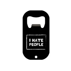 Grindstore I Hate People Mini Bar Blade Bottle Opener Black (One Size)