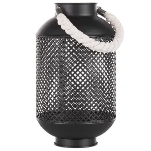 Beliani Modern Lantern CORON Metal Black