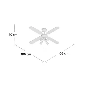 Lenora 106cm Ceiling Fan with Light Kit No