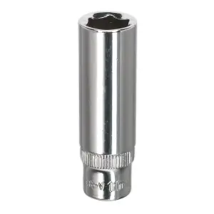 Sealey WallDrive Socket 11mm Deep 1/4" Drive Fully Polished Finish Tool SP1411D