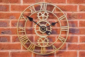 2 Cog Outdoor Clock - L50.8 x W3.8 x H50.8 cm