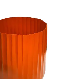 Hudson Orange Corrugated Planters Set of Two H37cm D37cm