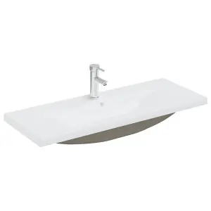 Built-in Basin with Faucet 101x39x18 cm Ceramic White