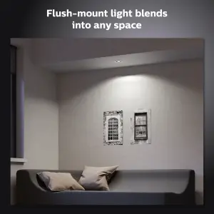 Philips Hue Smart Milliskin White Ambiance Silver Recessed Spotlights