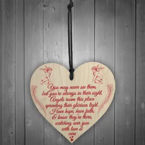 Red Ocean Glorious Light Angels Memorial Bereavement Poem Hanging Plaque Mum Dad Heaven Love Sign