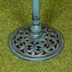 63cm Verdi Green Traditional Garden Patio Resin Bird Bath