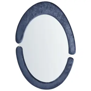 Wall Mirror MASSAY Velvet Dark Blue