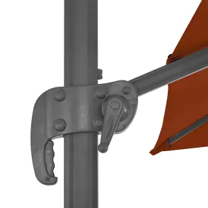 Berkfield Cantilever Umbrella with Aluminium Pole Terracotta 300x300 cm