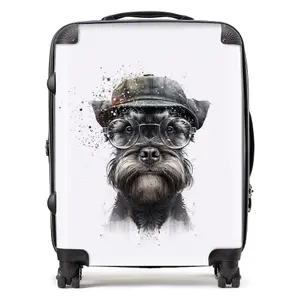 Miniature Schnauzer Dog Splashart Suitcase - Large