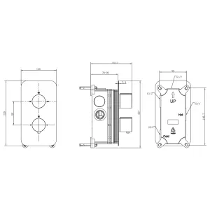 VitrA Aquaheat Chrome Soft-Square Thermostatic Shower Mixer Kit - 2 Function