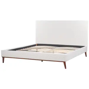 Velvet EU Super King Size Bed Off-White BAYONNE