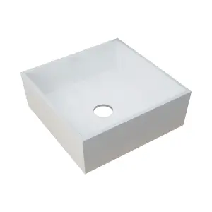 Oldbury White Square Counter top Basin (W)42.6cm