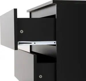 Malvern 3 Drawer Chest Black Recessed Handles