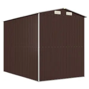 Berkfield Garden Shed Dark Brown 192x274x223 cm Galvanised Steel