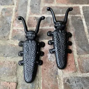 Cast Iron Umbrella Stand & Two Cast Iron Beetle Boot Jacks