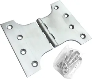 Heavy Duty Parliament Hinge (Satin Chrome, 4 x 2 x 4 inches)